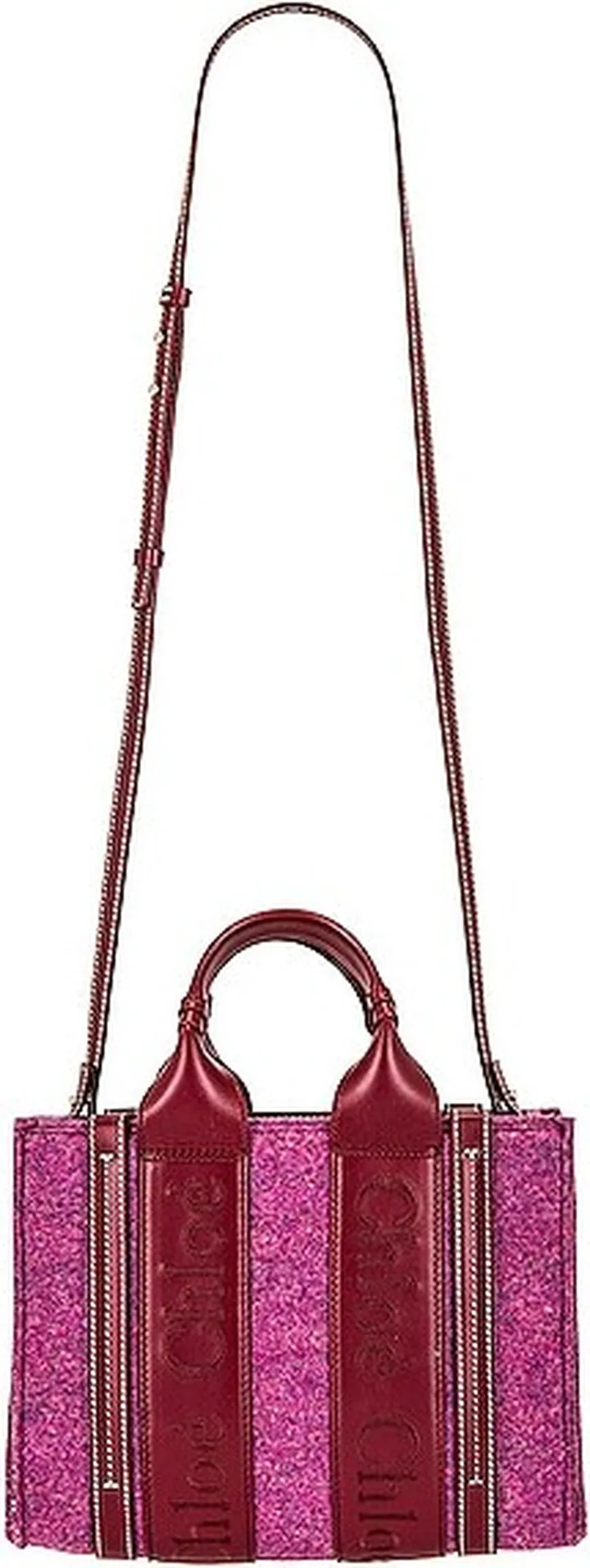 Chloe Small Woody Felt Tote in Purple