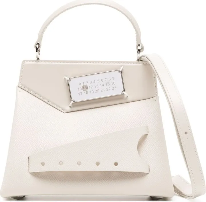 Snatched leather shoulder bag