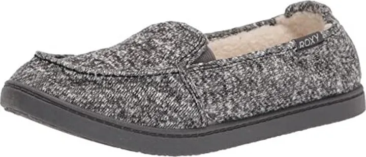 Roxy Women's Minnow Faux Fur Slip on Sneaker Shoe