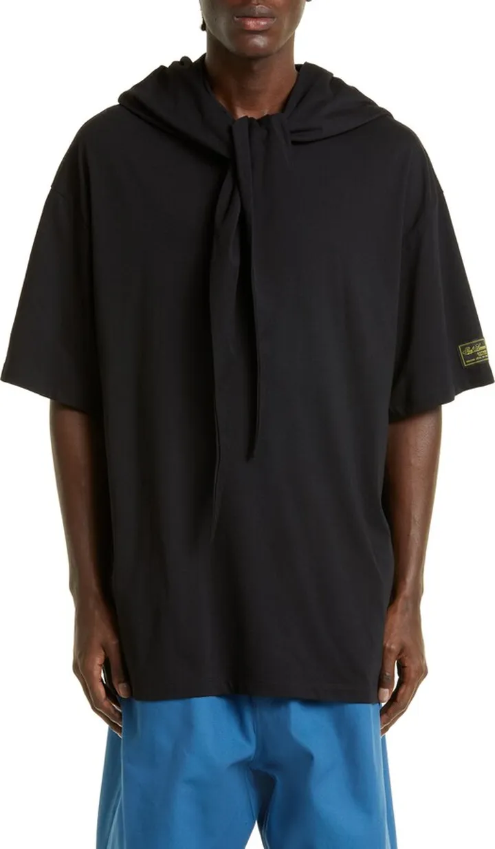 Oversize Cotton T-Shirt with Hood