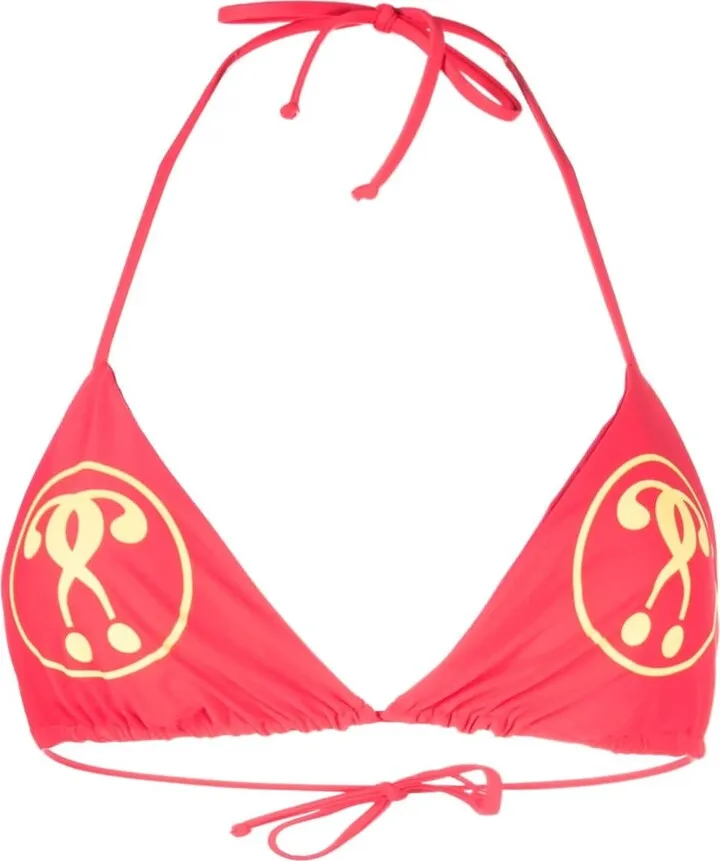 Double Question-Mark print bikini top
