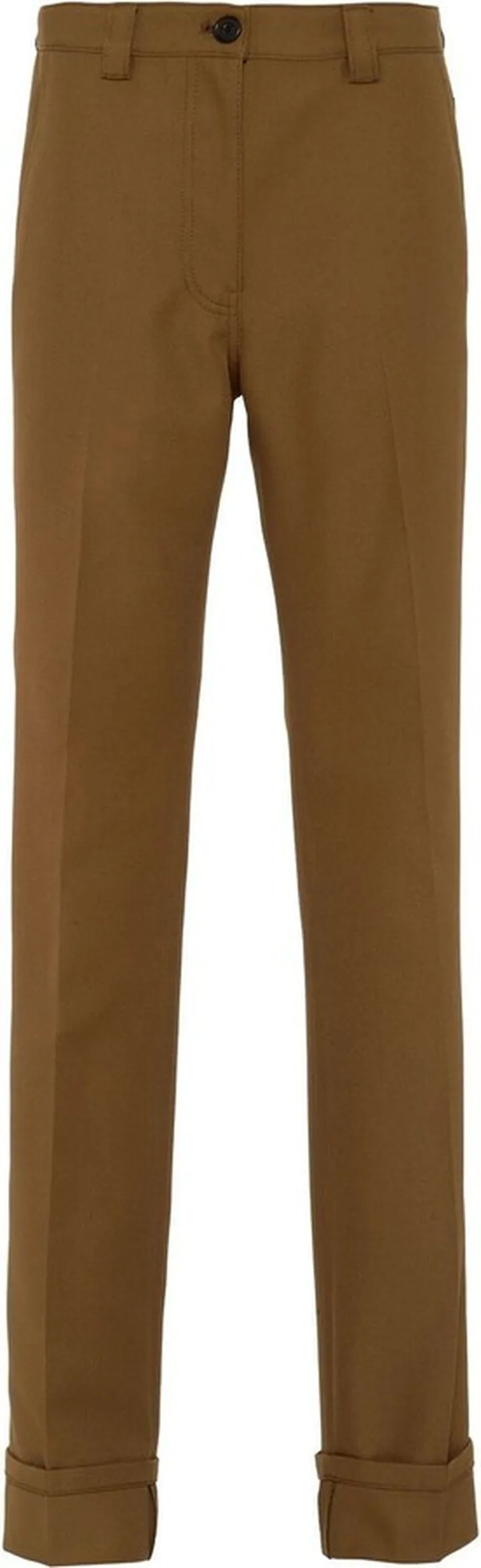 Mid-Rise Straight-Leg Trousers
