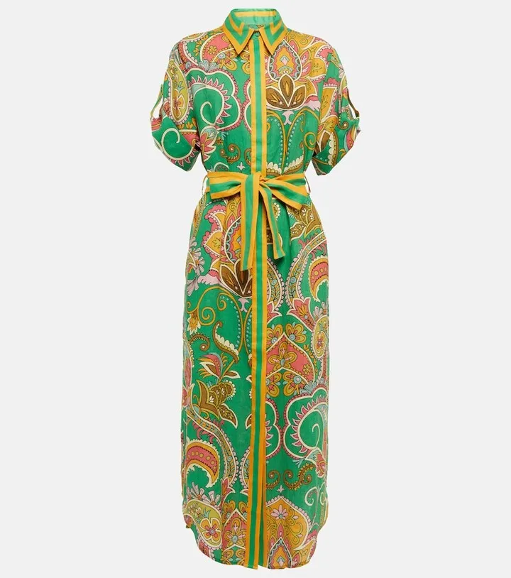 Marion linen shirt dress