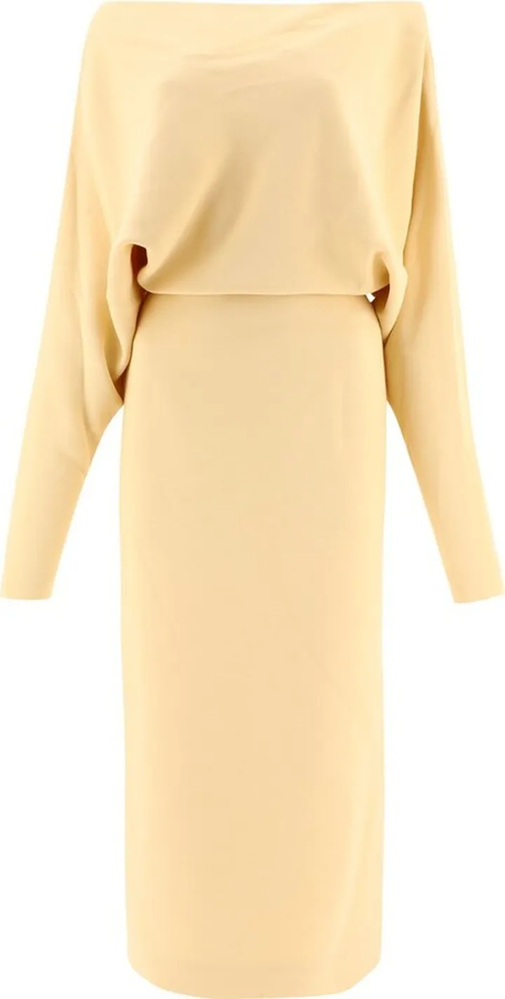 Khaite Off-Shoulder Midi Dress