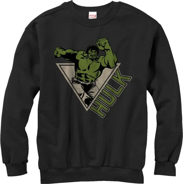 Men's Marvel Triangle Hulk Sweatshirt - Black - Medium