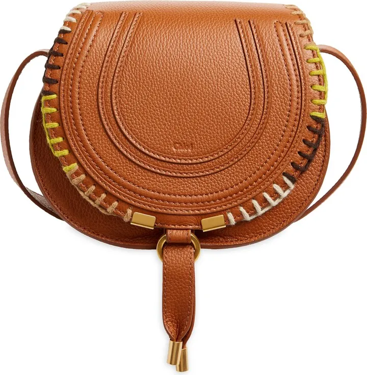 Small Marcie Blanket Stitch Leather Crossbody Bag