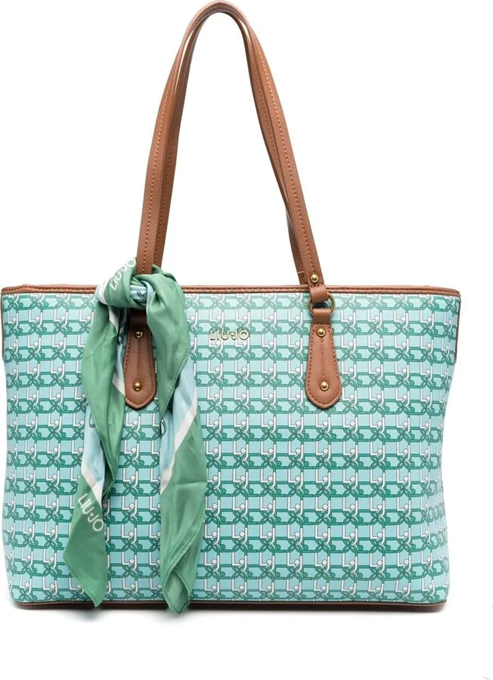 Monogram-Print Tote Bag