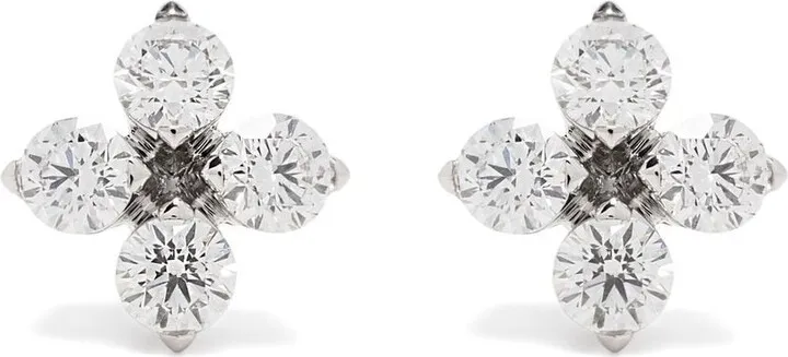 18kt white gold Love in Verona diamond stud earrings