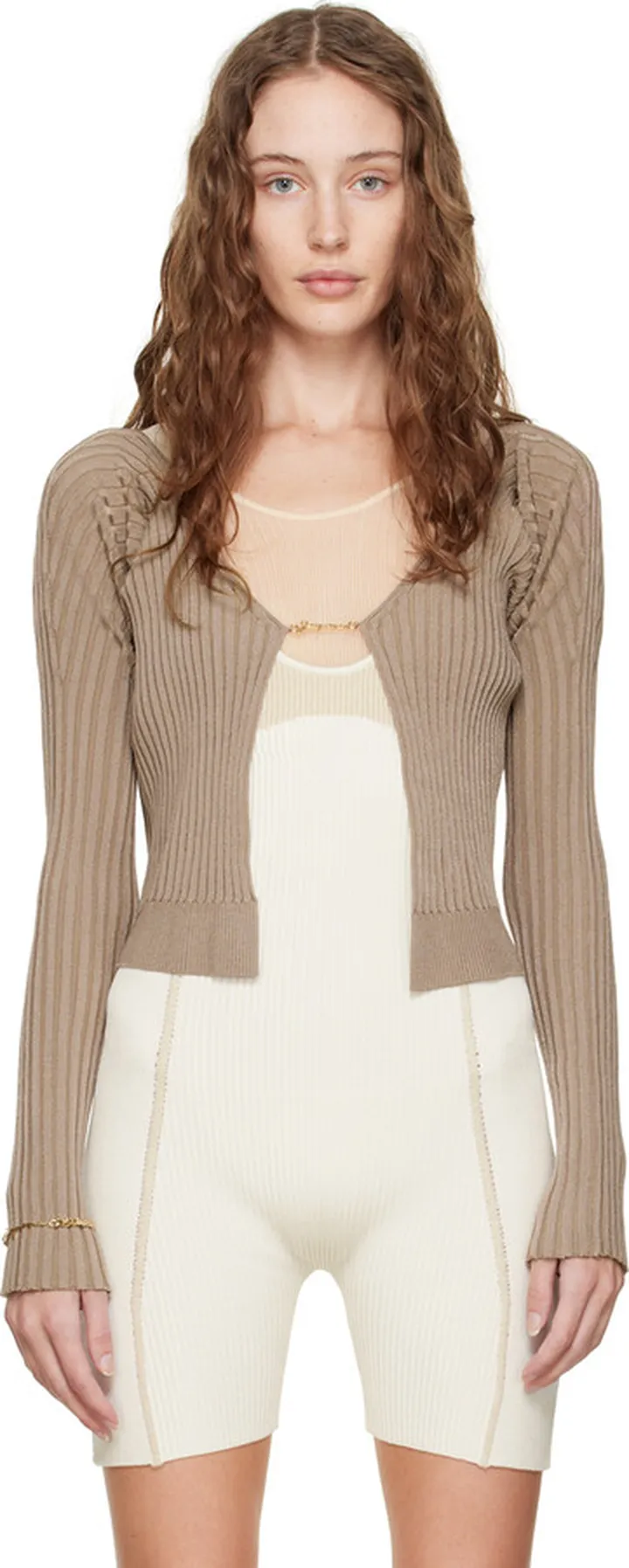 Jacquemus Beige 'La maille Pralù' Cardigan