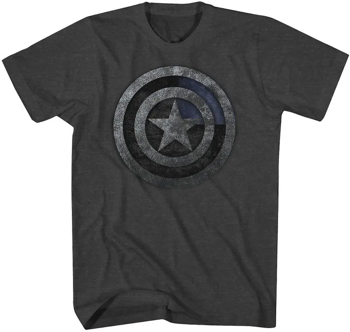 Men's Marvel Captain America Logo Short Sleeve Graphic T-Shirt Charcoal Heather S