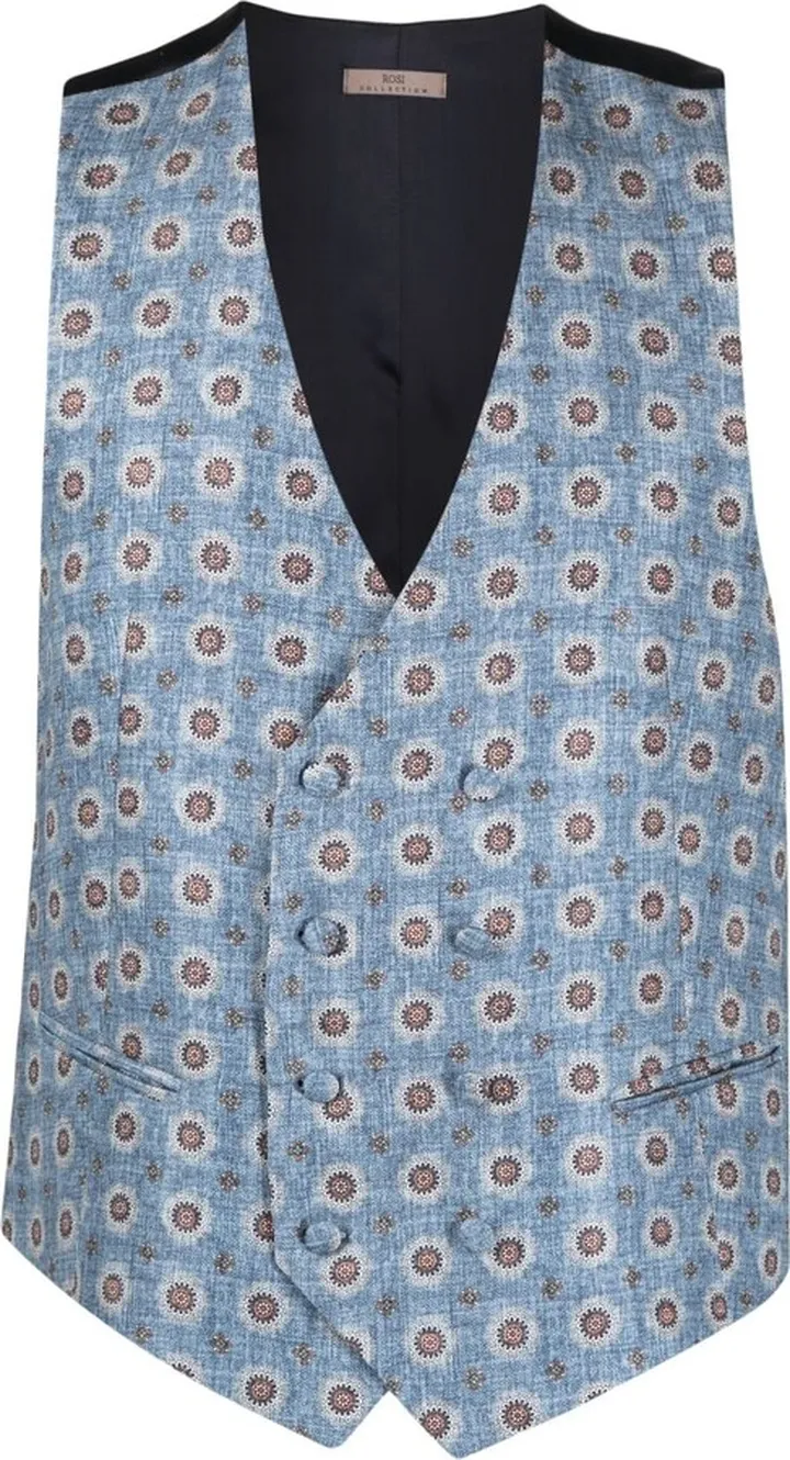 Graphic-Print Silk Waistcoat