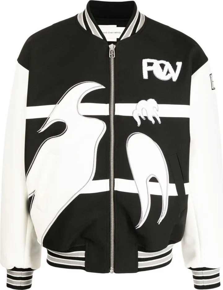 Black Phoenix Embroidered Bomber Jacket