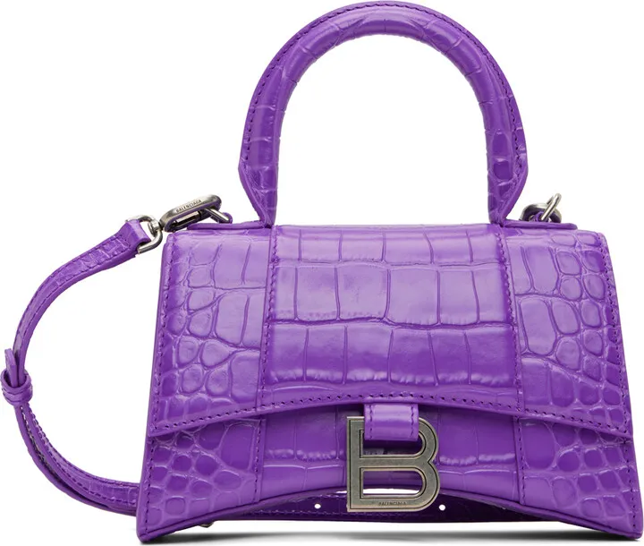 Balenciaga Purple XS Hourglass Bag