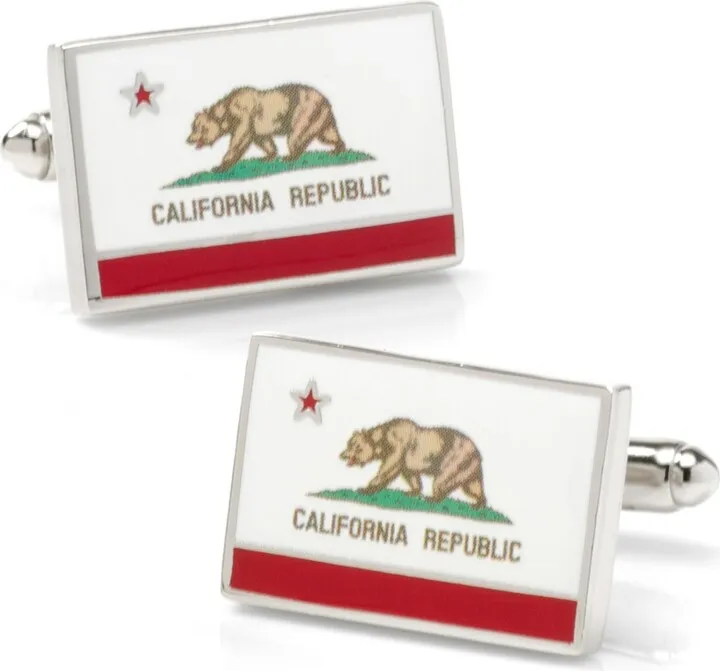 Cufflinks Inc. Men's California State Flag Cufflinks