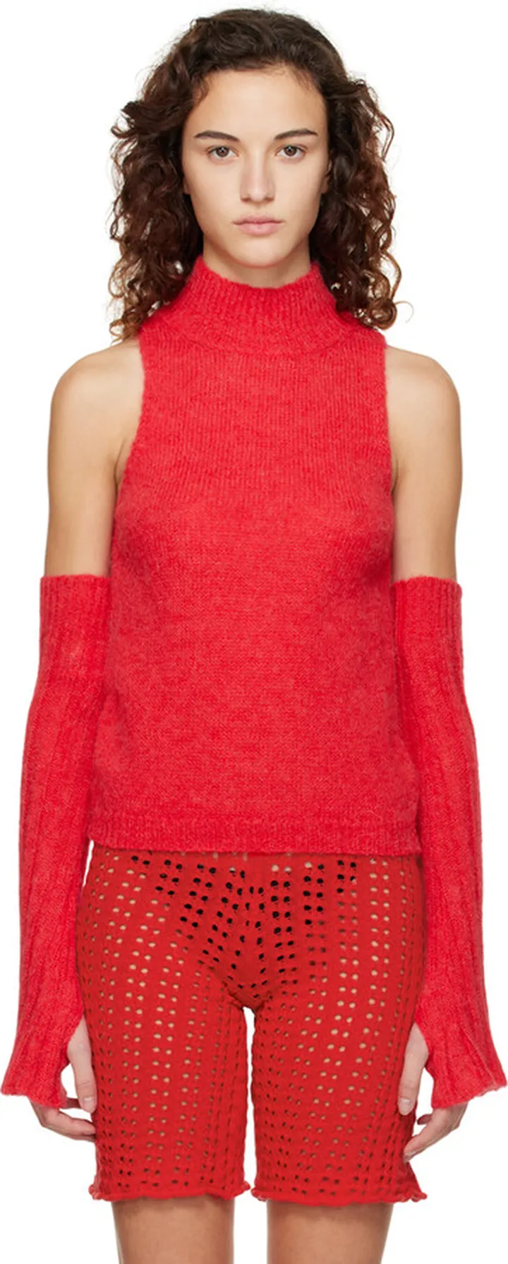 Gimaguas Red Aconcagua Turtleneck & Sleeves Set