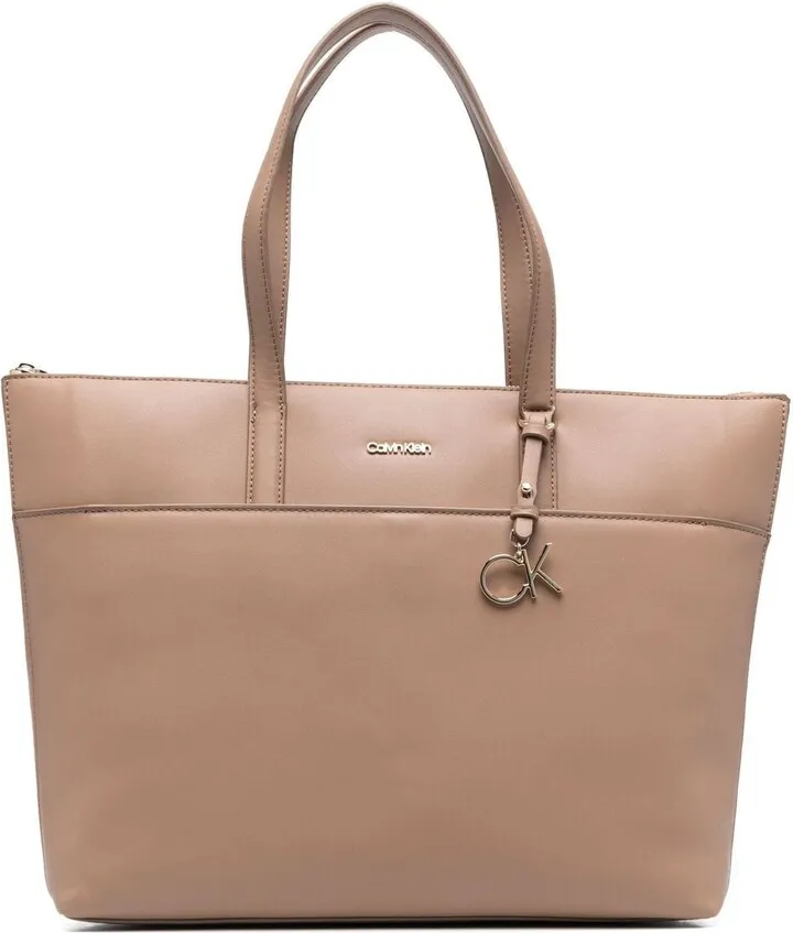 Logo-Charm Tote Bag
