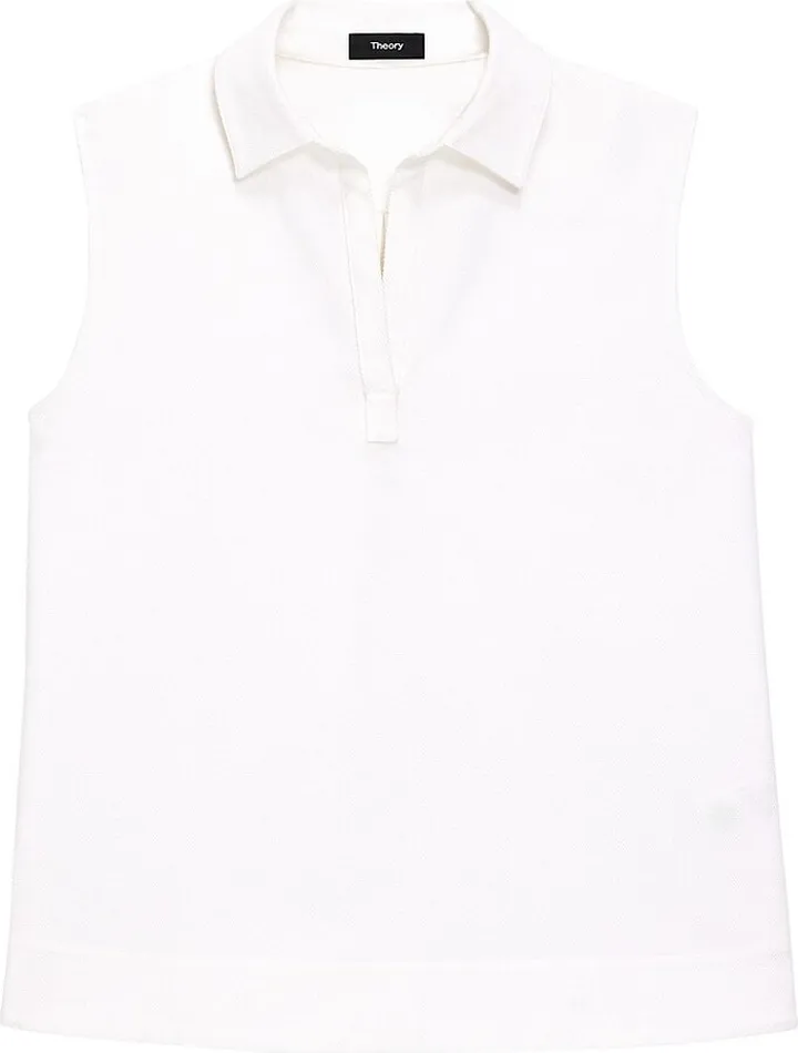 Sleeveless Polo Top