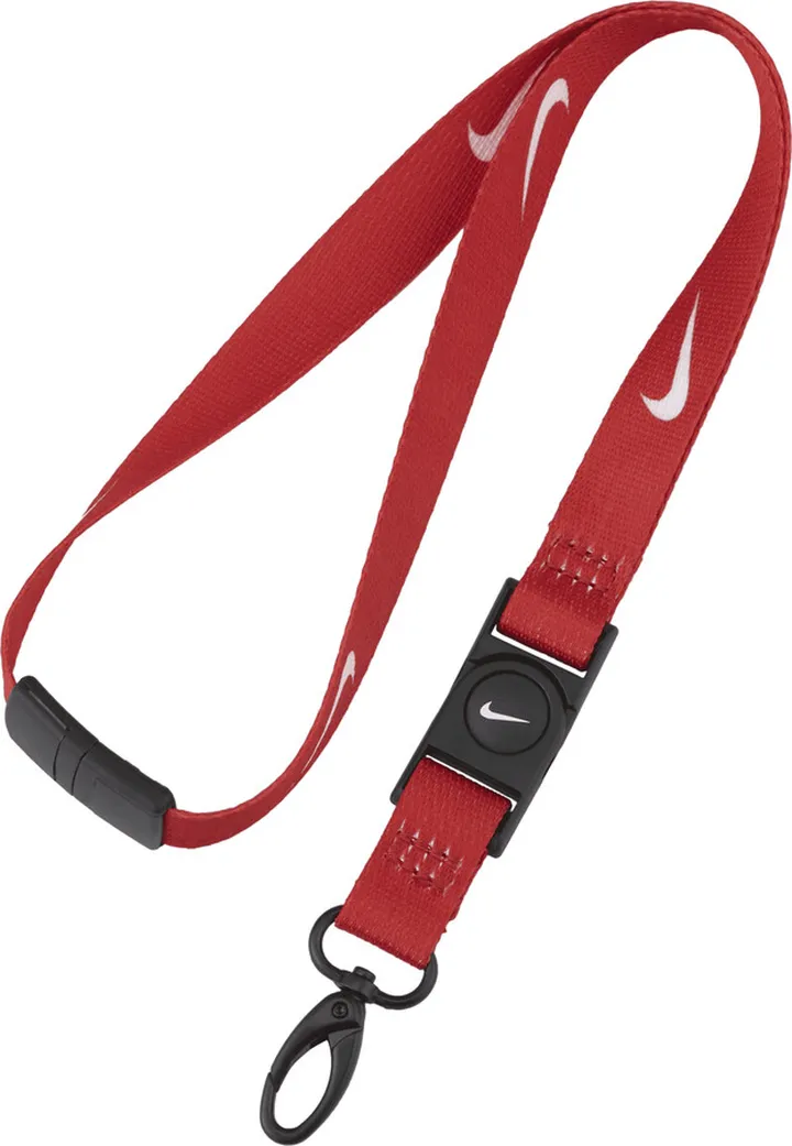 Nike Unisex Premium Lanyard in Red