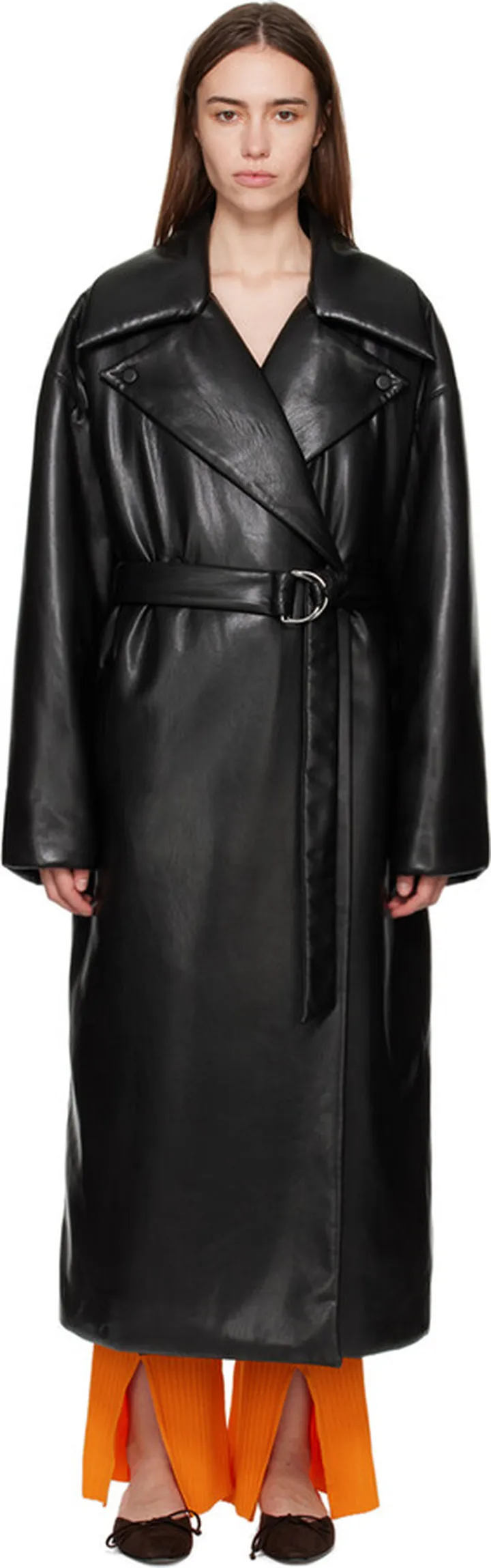 Nanushka Black Liano Coat