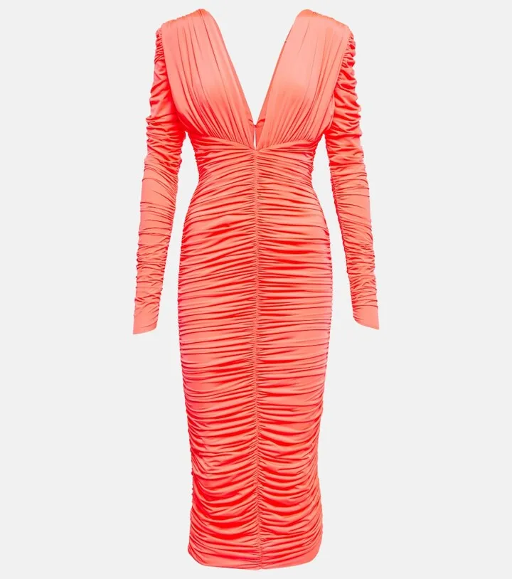 Marin ruched midi dress