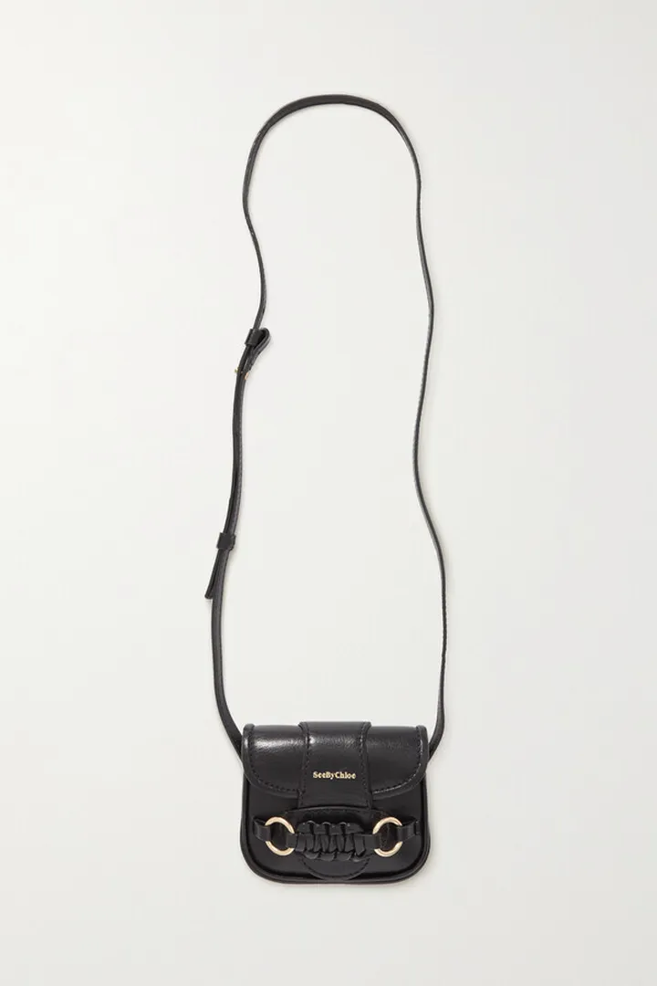 See By Chloé - Saddie Small Leather Shoulder Bag - Black