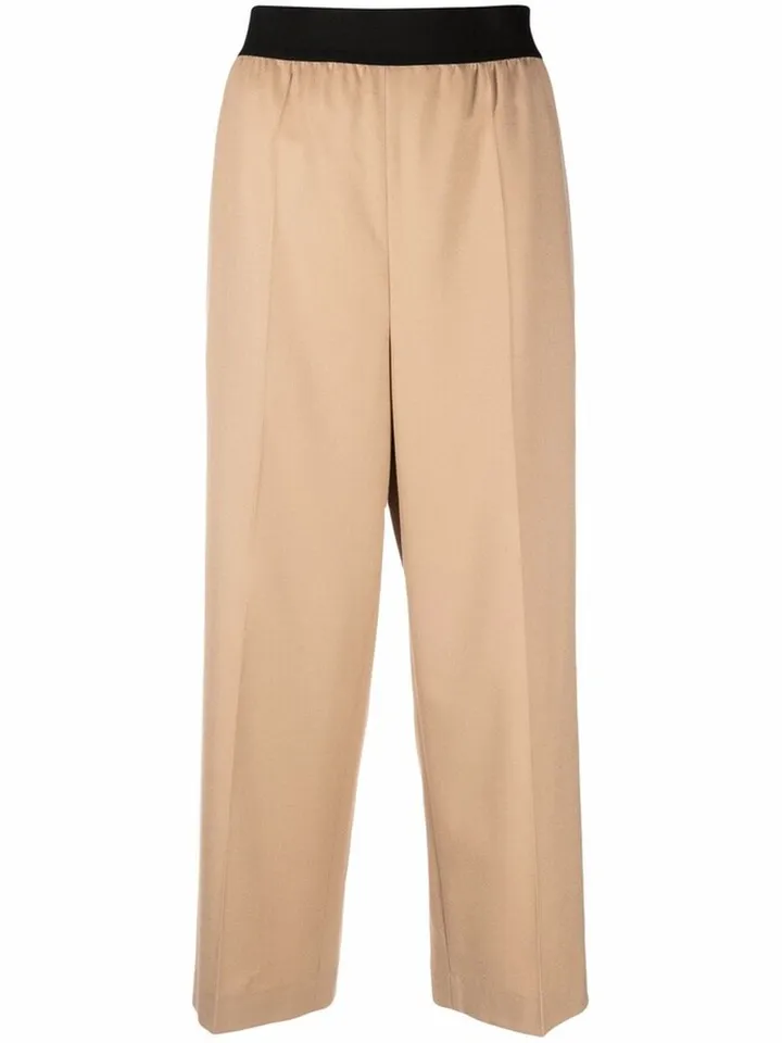 Wide-Legged Cropped Trousers