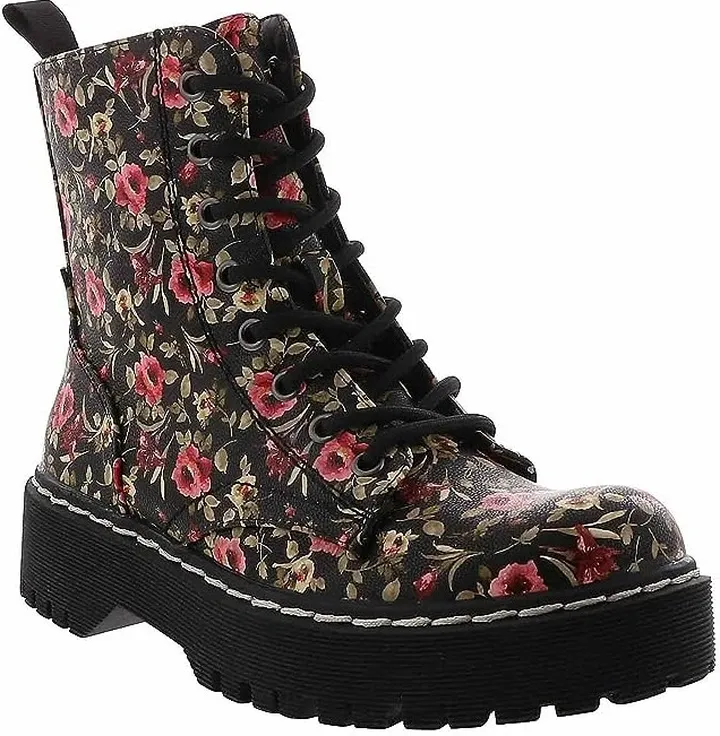 UNIONBAY Hayden (Black Rose) Women's Dress Lace-up Boots