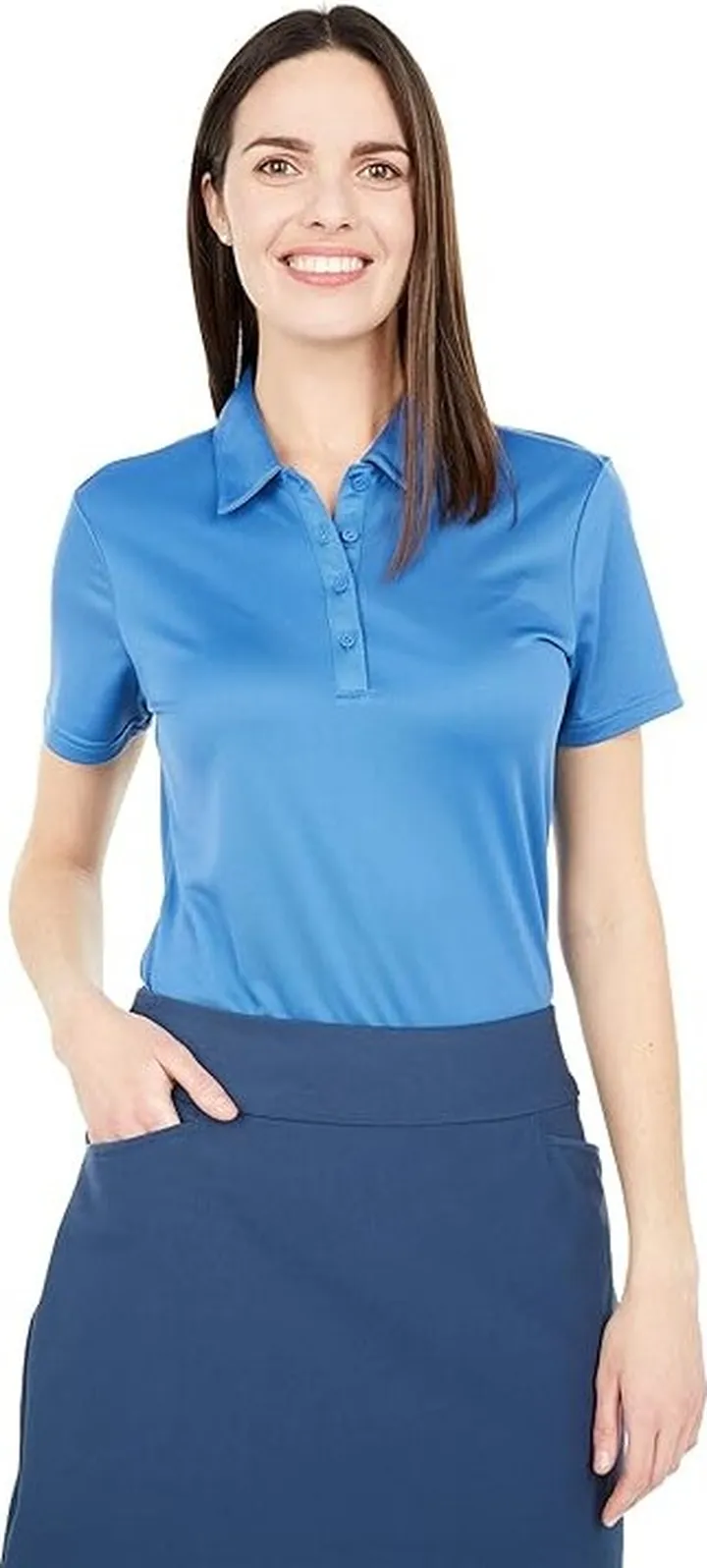 adidas Golf Tournament Primegreen Polo Shirt (Trace Royal) Women's Clothing