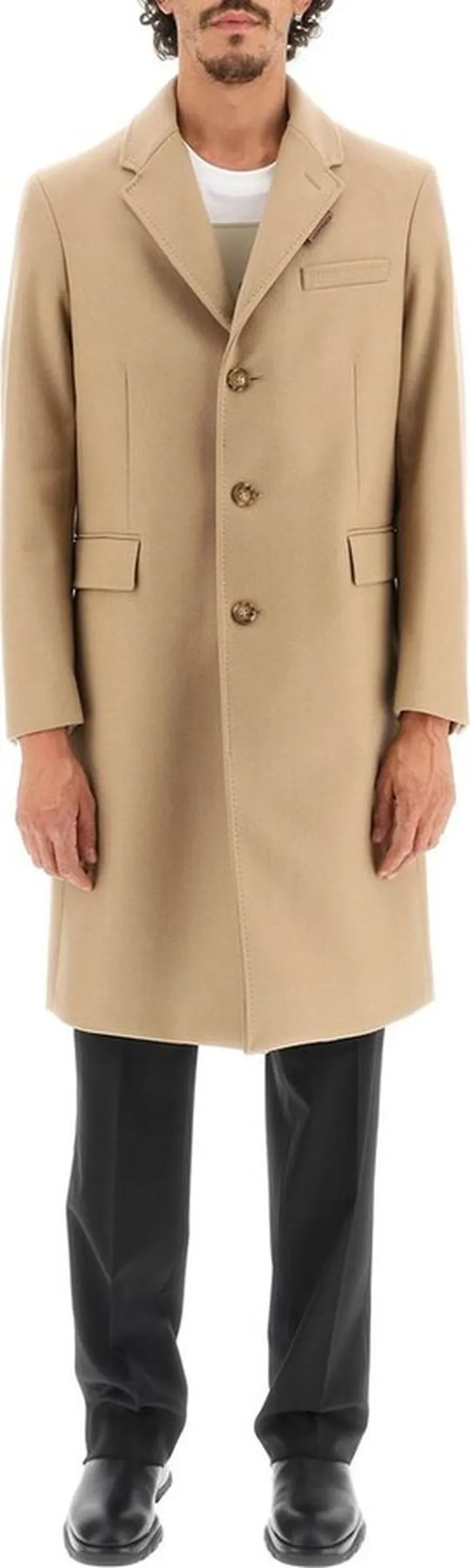 Burberry Single-Breasted V-Neck Coat