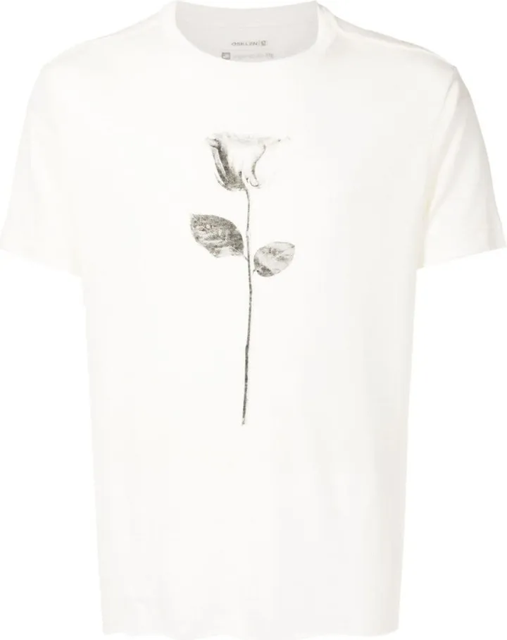 rose-print jersey T-shirt