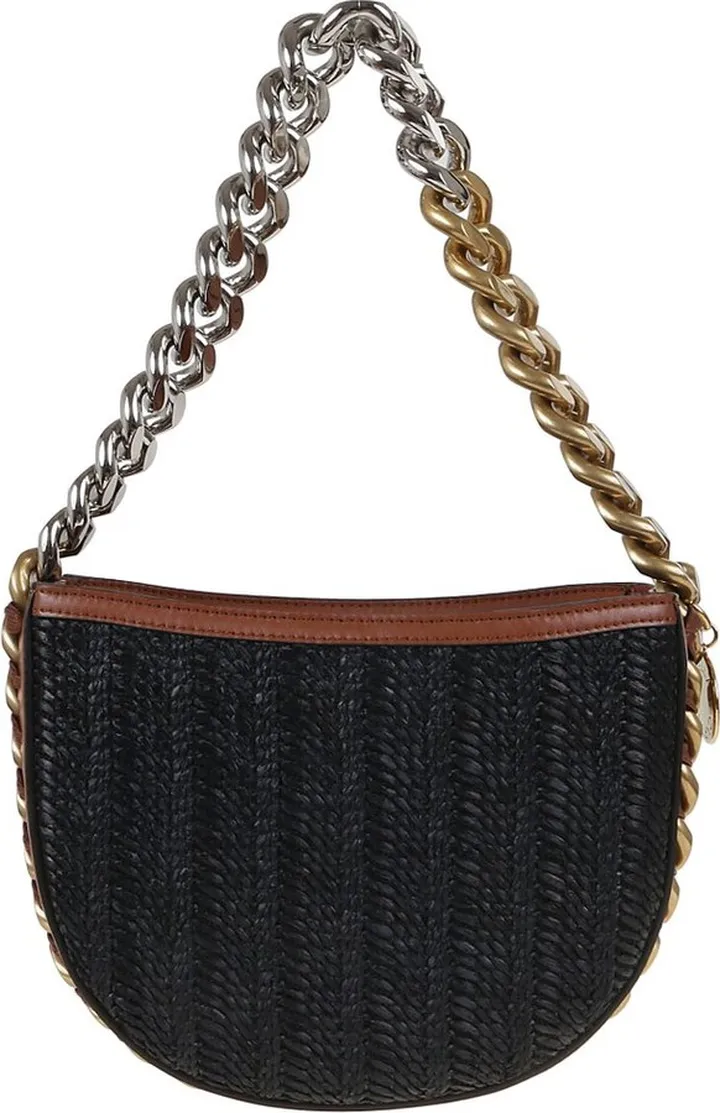 Stella McCartney Frayme Woven Detail Shoulder Bag