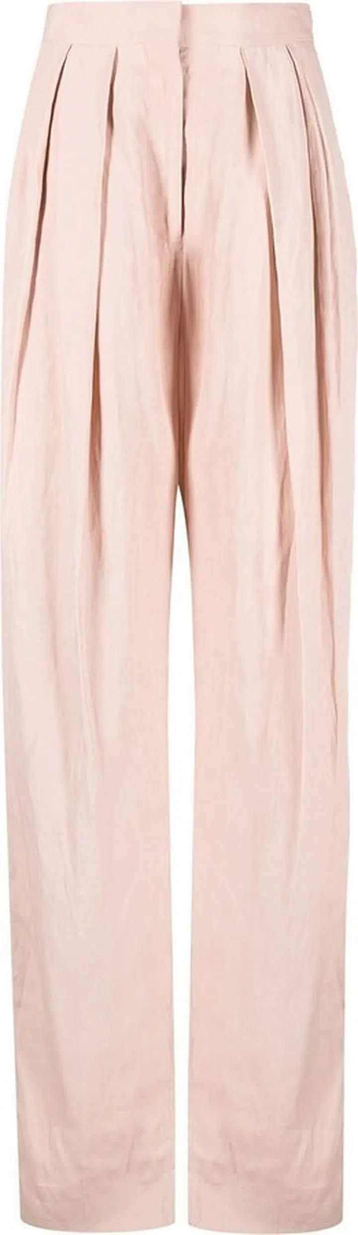 High-Waisted Pleated Trousers
