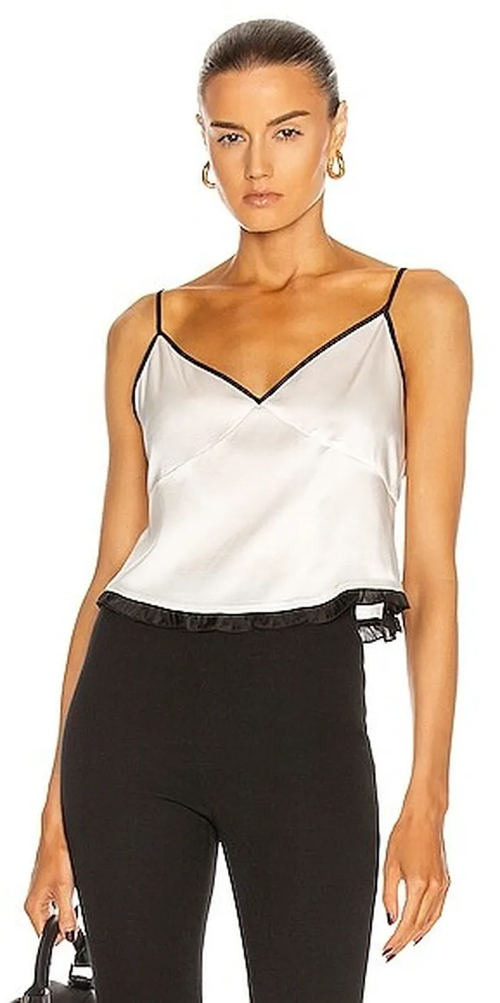 fleur du mal Washable Silk Cami in White