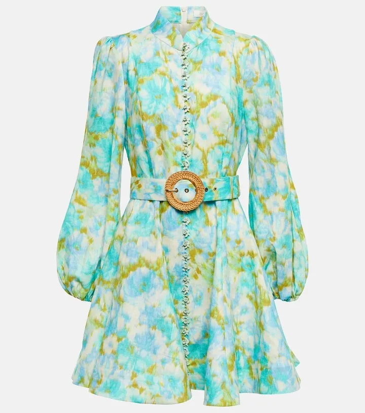 High Tide printed linen minidress