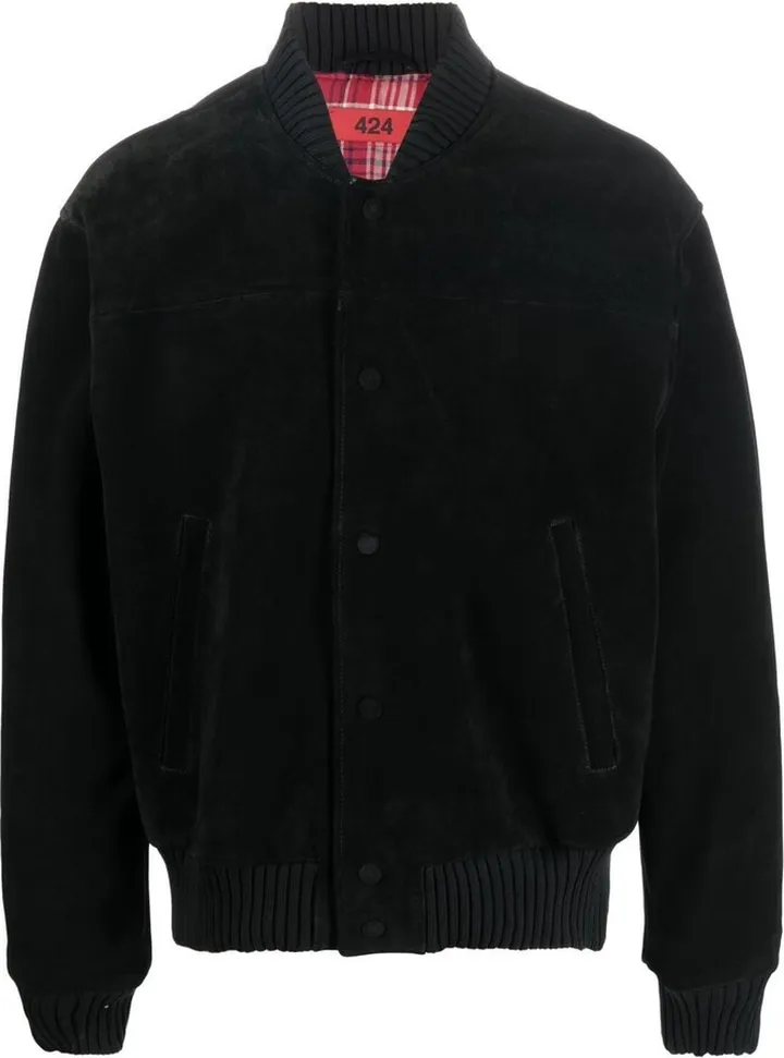 Brushed-Effect Bomber Jacket