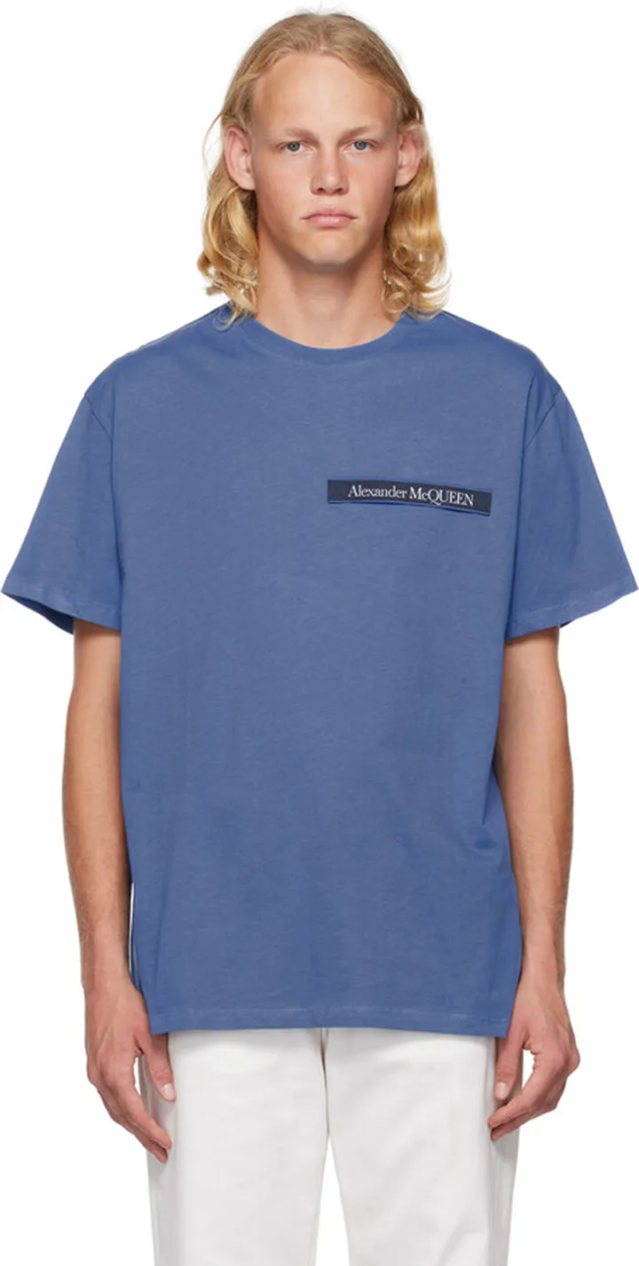 Alexander McQueen Blue Selvedge Tape T-Shirt