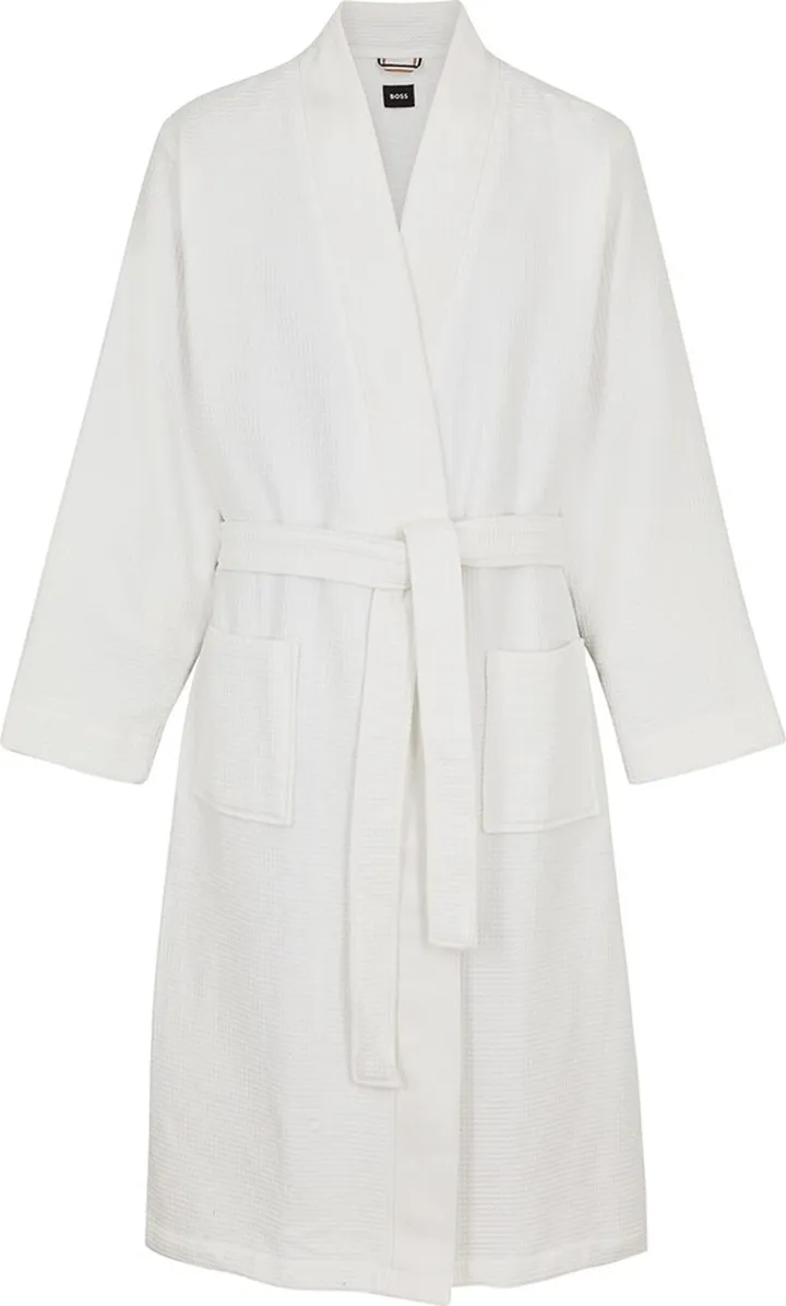 Hugo Boss Waffle-knit Cotton-blend Robe
