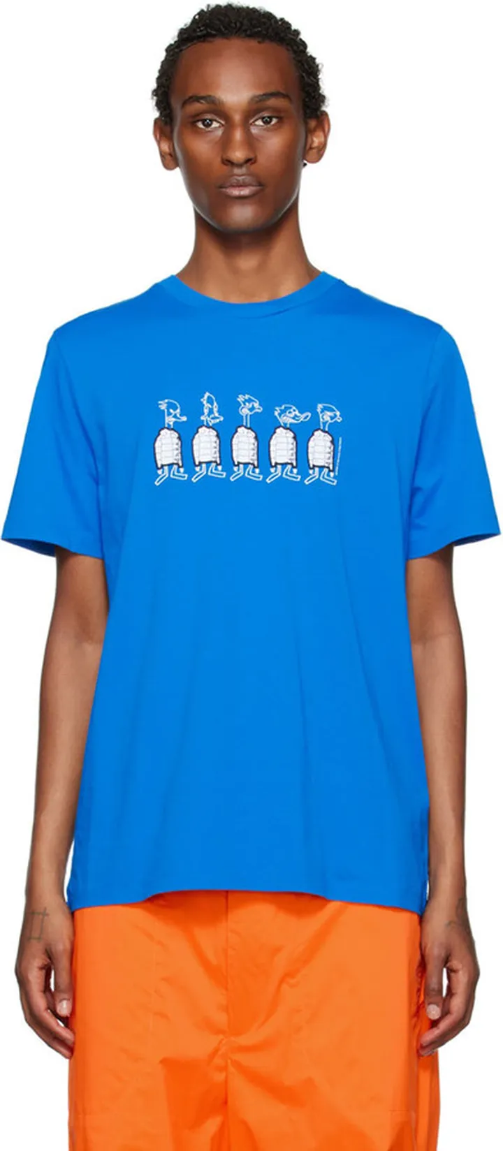 Moncler Blue Embroidered T-Shirt