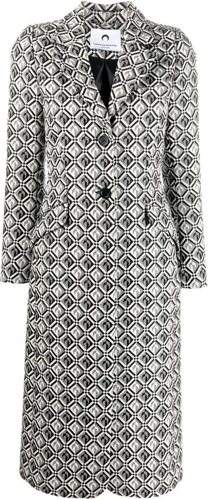 MARINE SERRE- Moon Jacquard Tailored Coat
