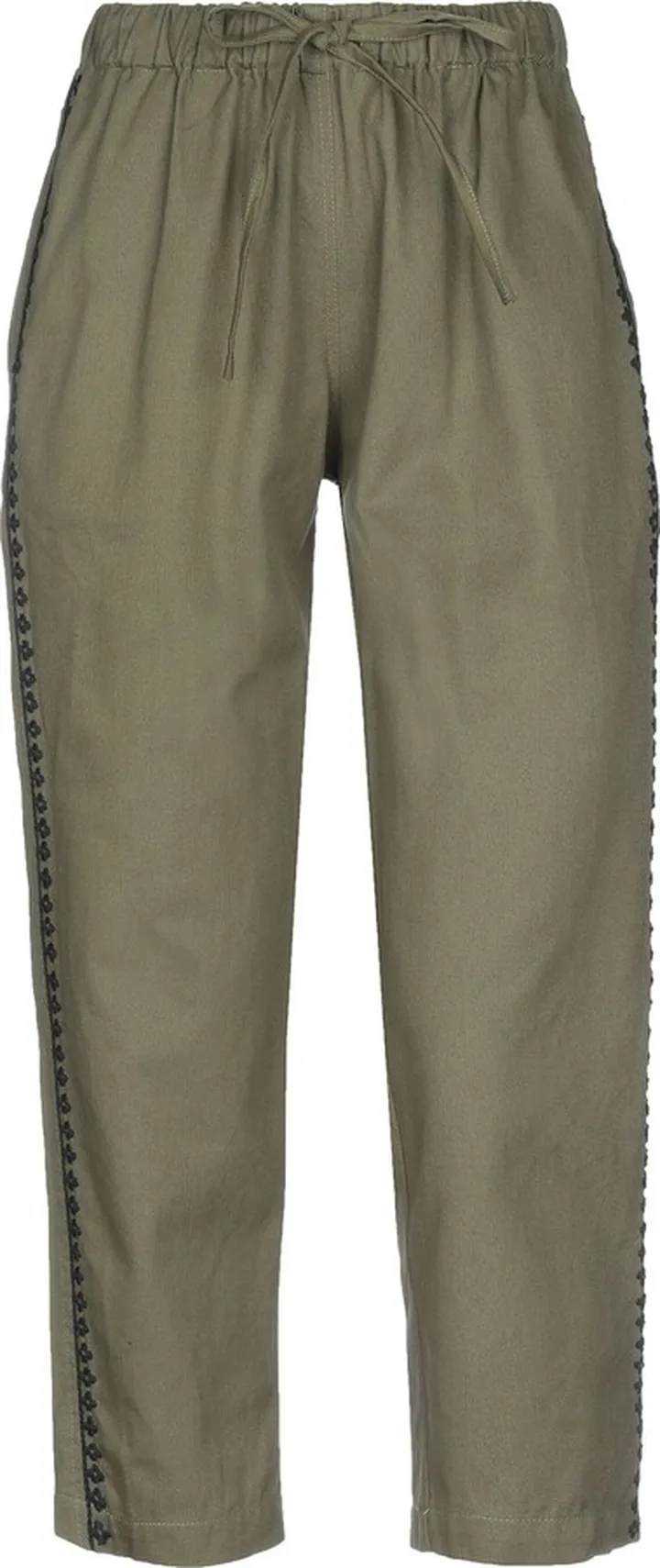 Cropped Pants Military Green