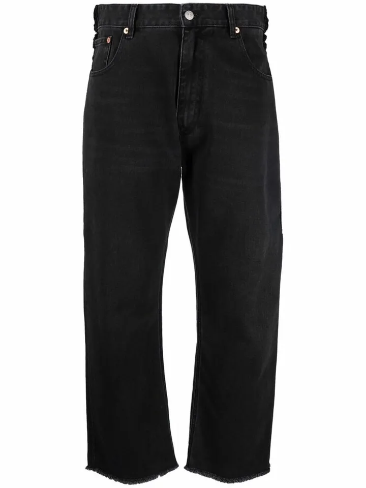 Cropped Boyfriend-Fit Denim Jeans