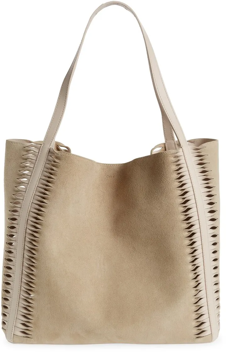 Louela Twist Trim Leather Tote
