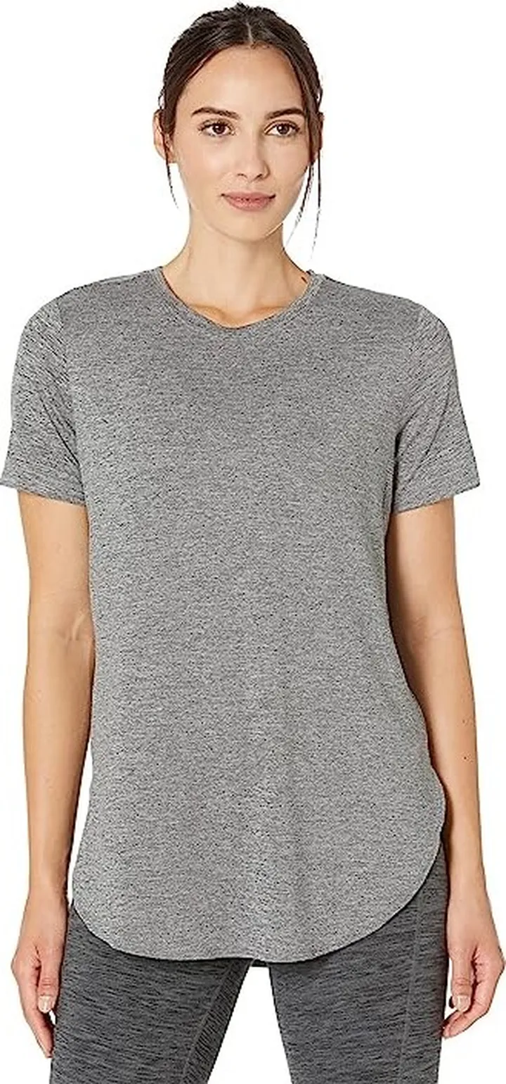 SKECHERS Godri Swift Tunic Tee (Charcoal) Women's Clothing