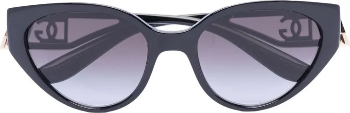 Black Logo Plaque Sunglasses