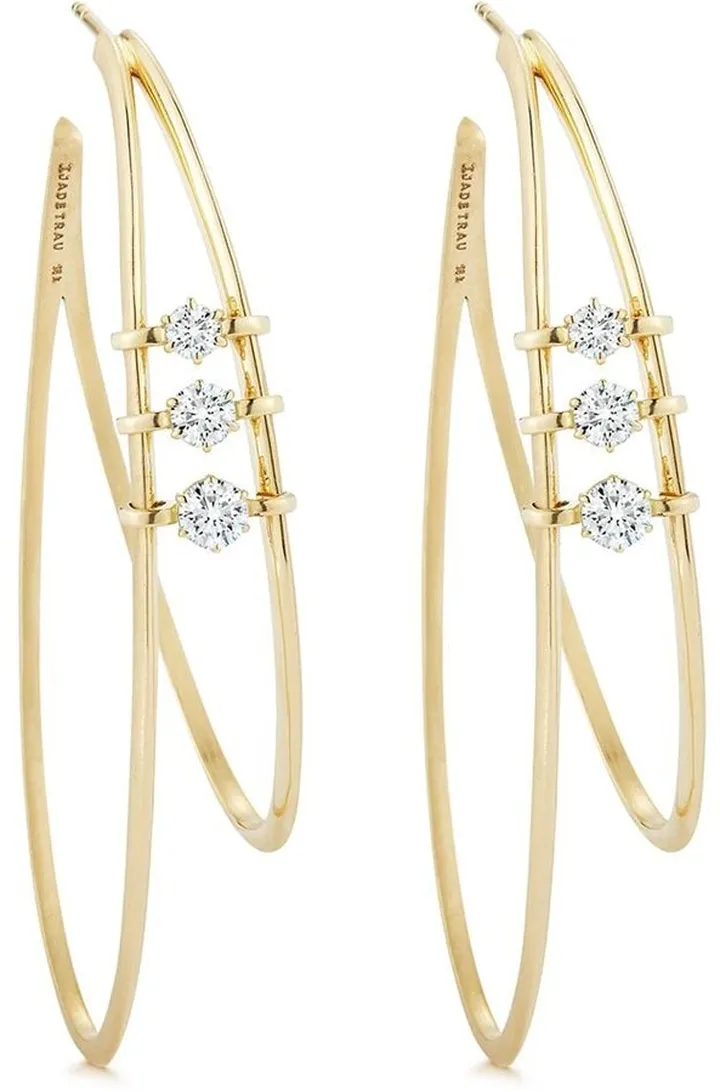 Penelope 18kt yellow gold diamond hoop earrings