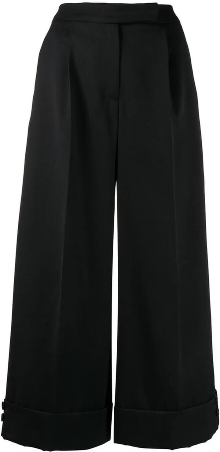Wide-Leg Cropped Trousers