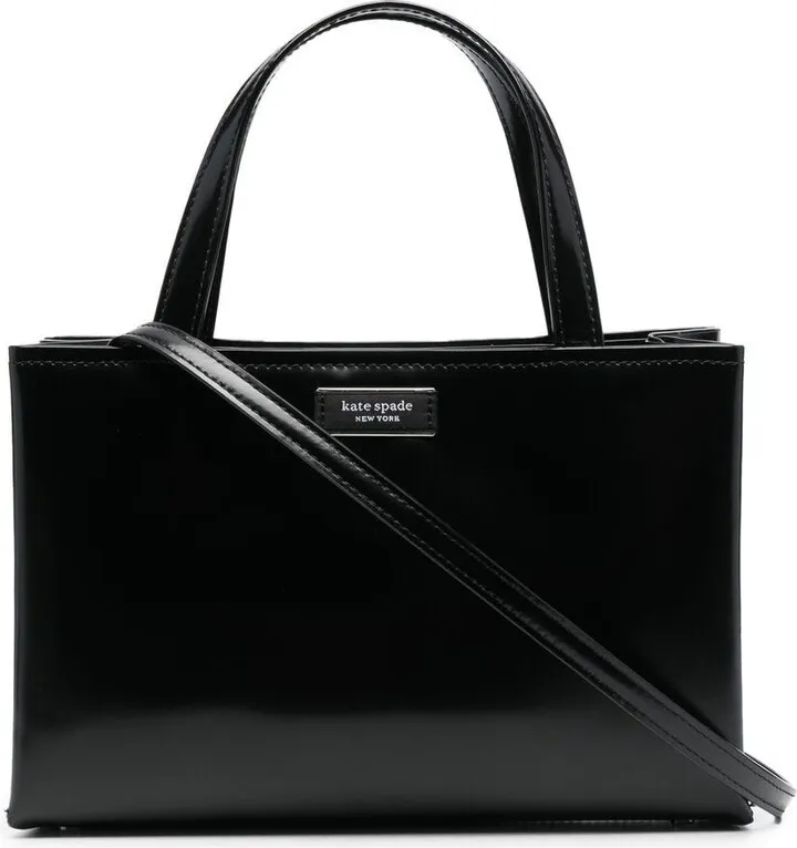Logo-Appliqué Leather Tote Bag
