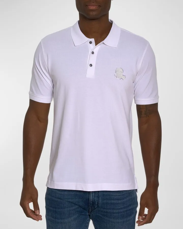 Men's Astra Skull-Embroidered Polo Shirt