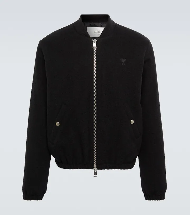 Wool bomber jacket