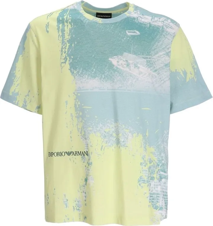 all-over city print T-shirt